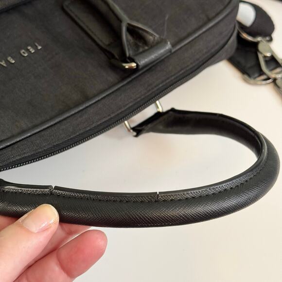 Ted Baker Briefcase Document Messenger Bag  Laptop Black 12X15.5 Inches - Picture 11 of 14